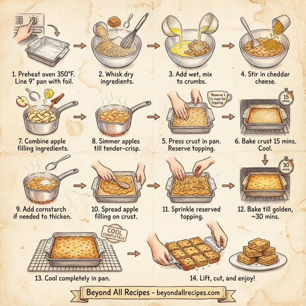 Cheddar Apple Oat Bars instructions