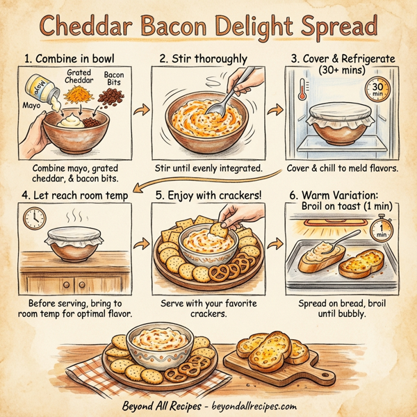 Cheddar Bacon Delight Spread instructions