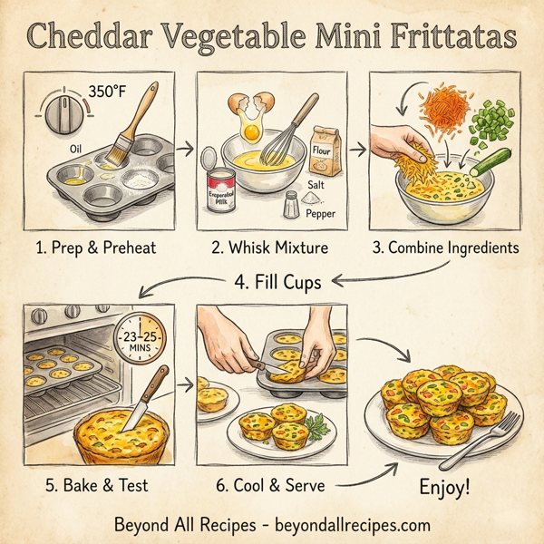 Cheddar Vegetable Mini Frittatas instructions