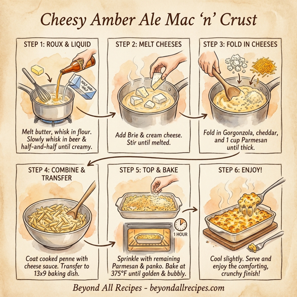 Cheesy Amber Ale Mac ‘n’ Crust instructions