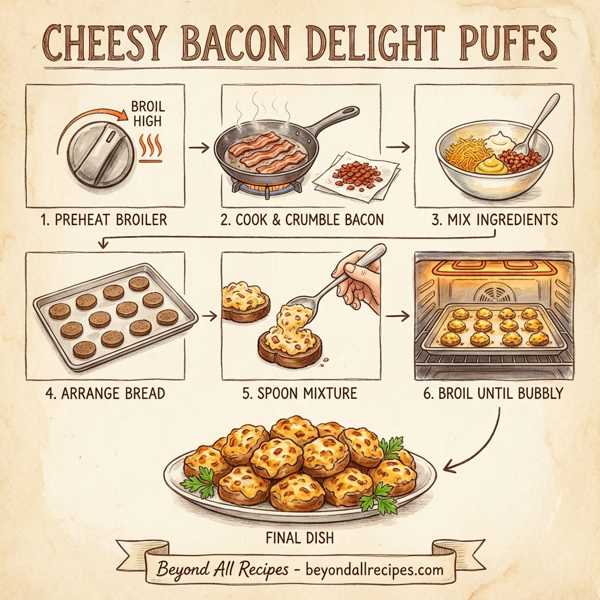 Cheesy Bacon Delight Puffs instructions