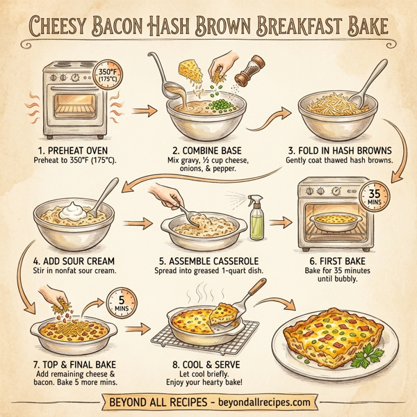 Cheesy Bacon Hash Brown Breakfast Bake instructions