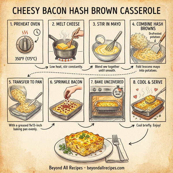 Cheesy Bacon Hash Brown Casserole instructions