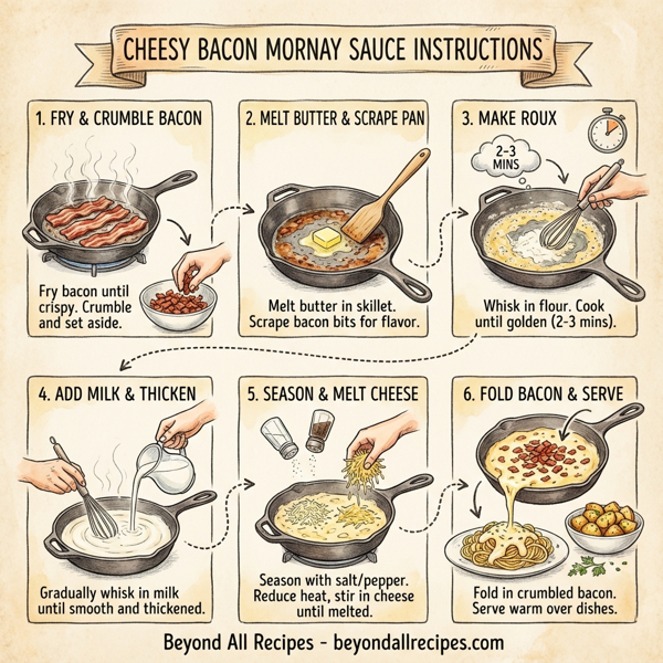 Cheesy Bacon Mornay Sauce instructions