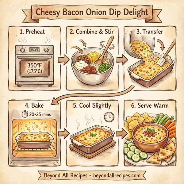 Cheesy Bacon Onion Dip Delight instructions
