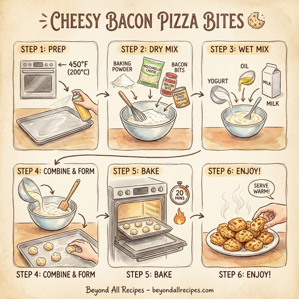 Cheesy Bacon Pizza Bites instructions