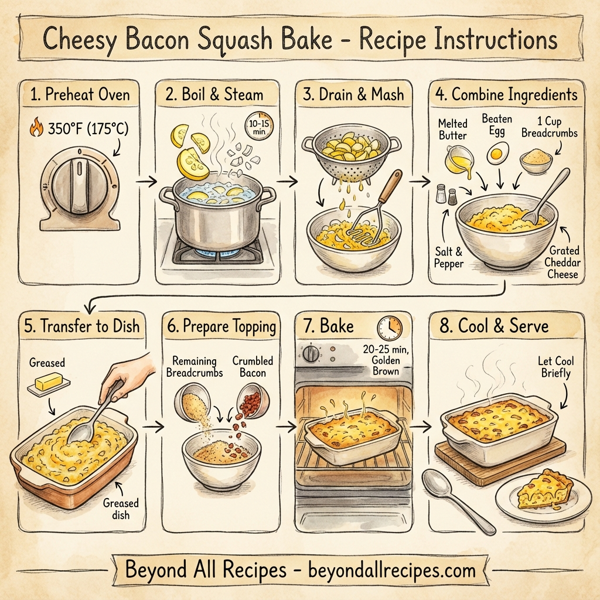 Cheesy Bacon Squash Bake instructions