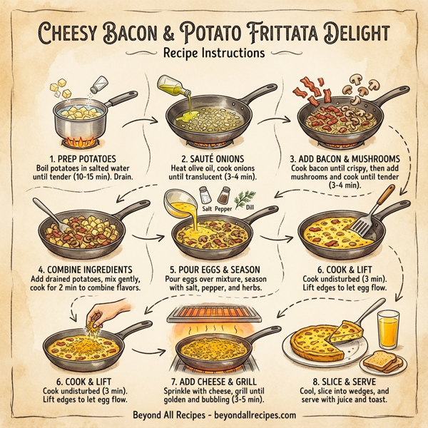 Cheesy Bacon & Potato Frittata Delight instructions