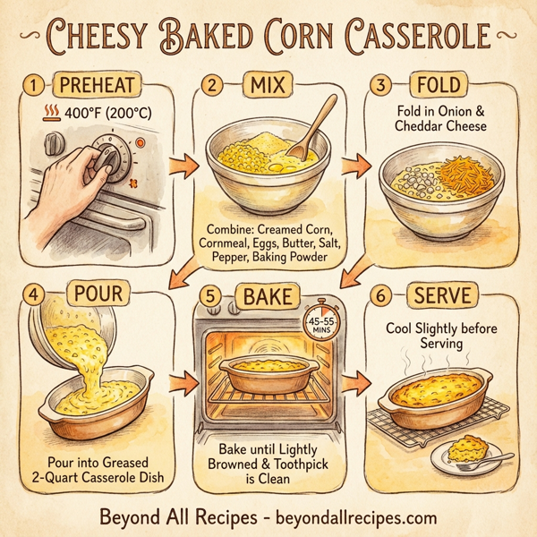 Cheesy Baked Corn Casserole instructions
