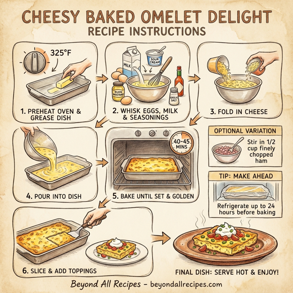 Cheesy Baked Omelet Delight instructions