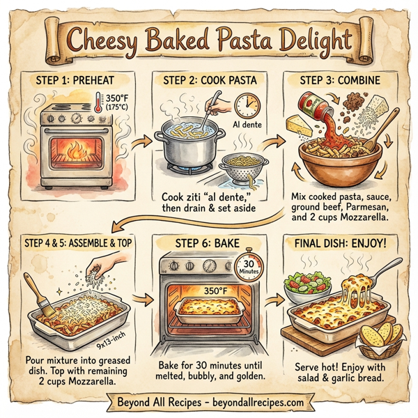Cheesy Baked Pasta Delight instructions