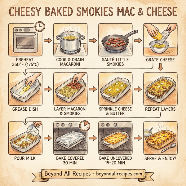 Cheesy Baked Smokies Mac & Cheese instructions