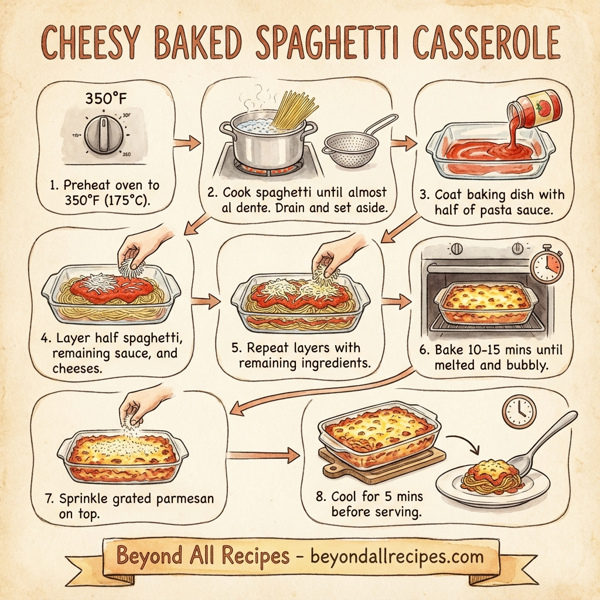 Cheesy Baked Spaghetti Casserole instructions