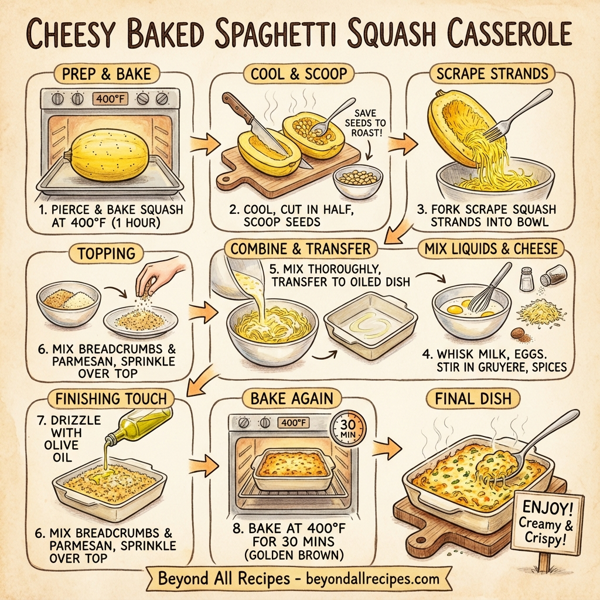 Cheesy Baked Spaghetti Squash Casserole instructions