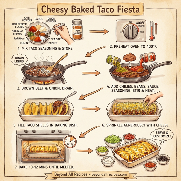 Cheesy Baked Taco Fiesta instructions