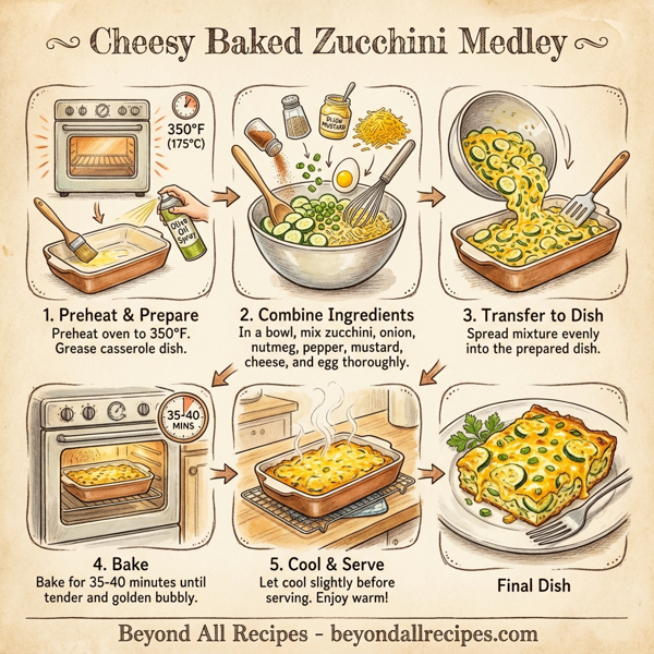 Cheesy Baked Zucchini Medley instructions