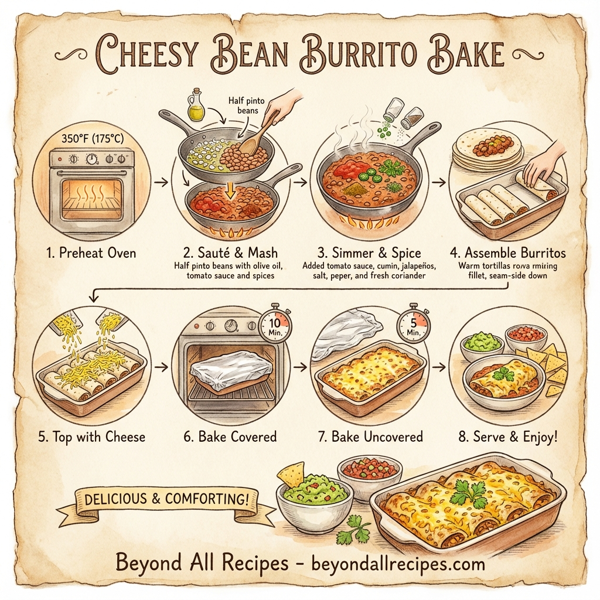 Cheesy Bean Burrito Bake instructions