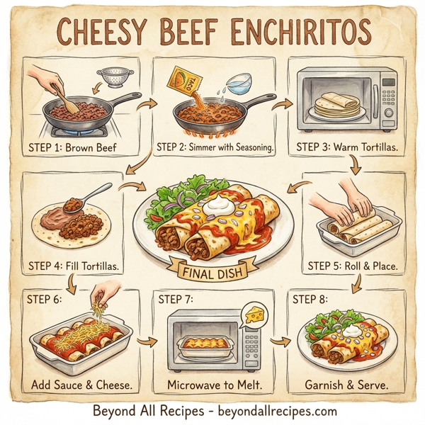 Cheesy Beef Enchiritos instructions