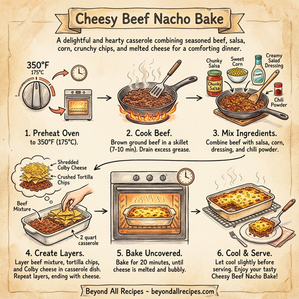 Cheesy Beef Nacho Bake instructions