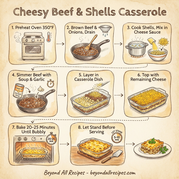 Cheesy Beef & Shells Casserole instructions