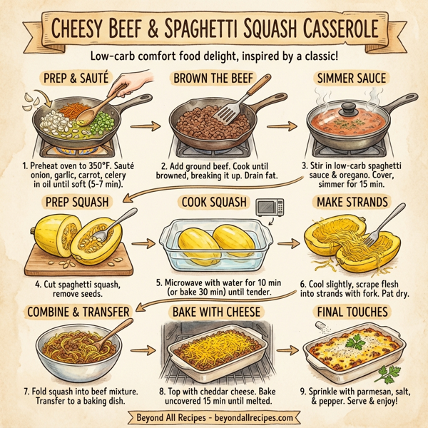 Cheesy Beef & Spaghetti Squash Casserole instructions