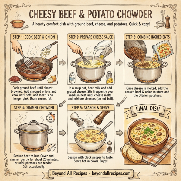 Cheesy Beef and Potato Chowder instructions