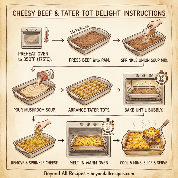 Cheesy Beef and Tater Tot Delight instructions