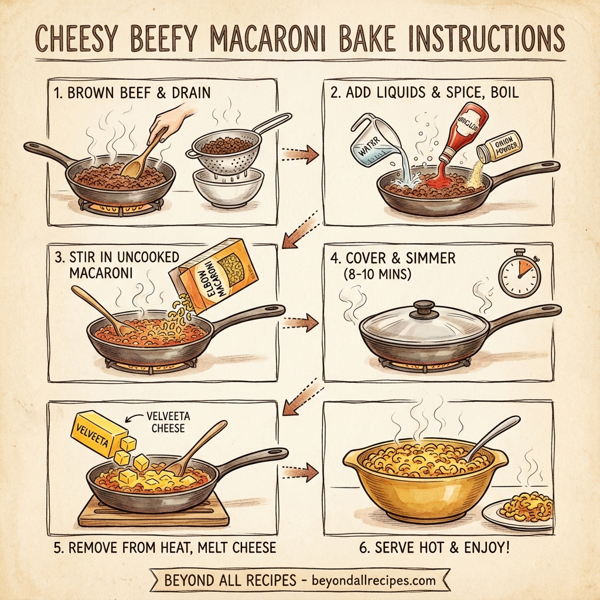 Cheesy Beefy Macaroni Bake instructions