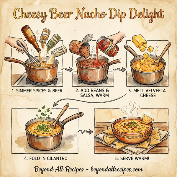 Cheesy Beer Nacho Dip Delight instructions
