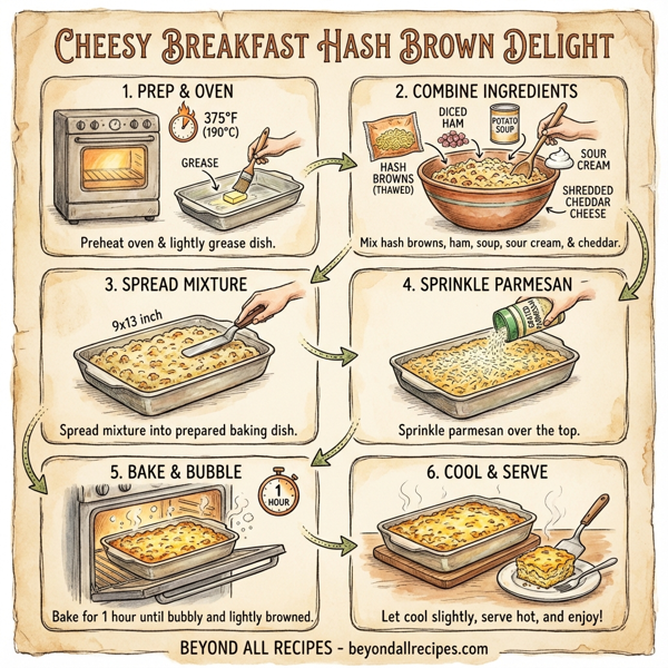 Cheesy Breakfast Hash Brown Delight instructions