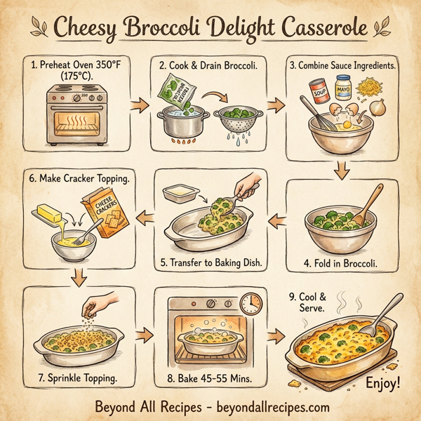 Cheesy Broccoli Delight Casserole instructions