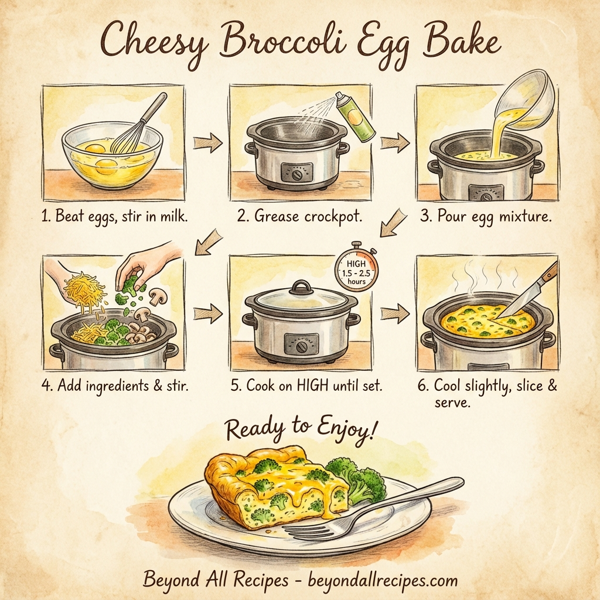 Cheesy Broccoli Egg Bake instructions