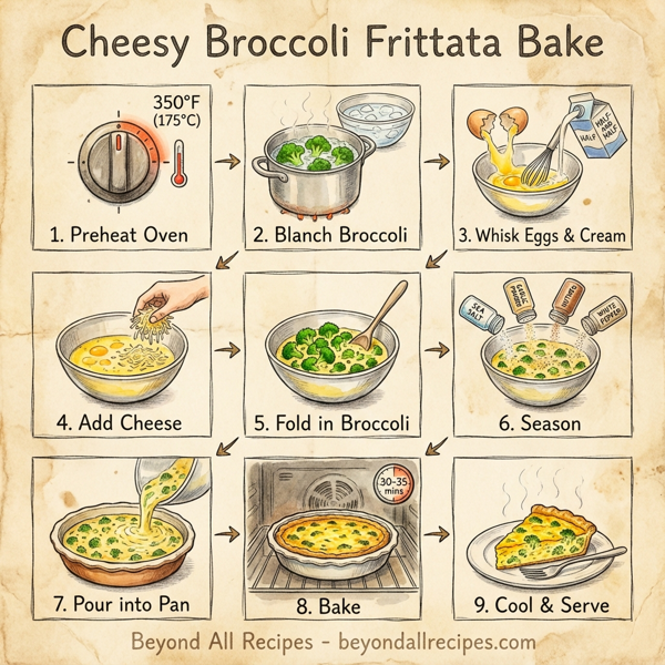 Cheesy Broccoli Frittata Bake instructions