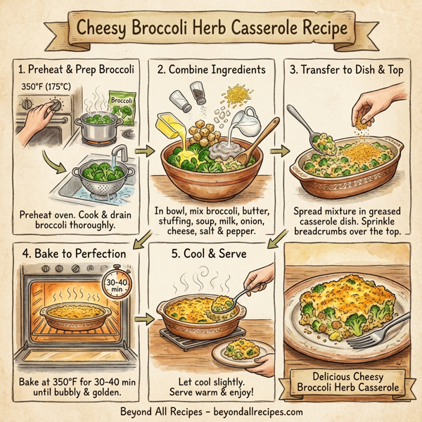 Cheesy Broccoli Herb Casserole instructions