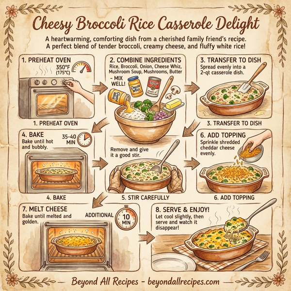 Cheesy Broccoli Rice Casserole Delight instructions