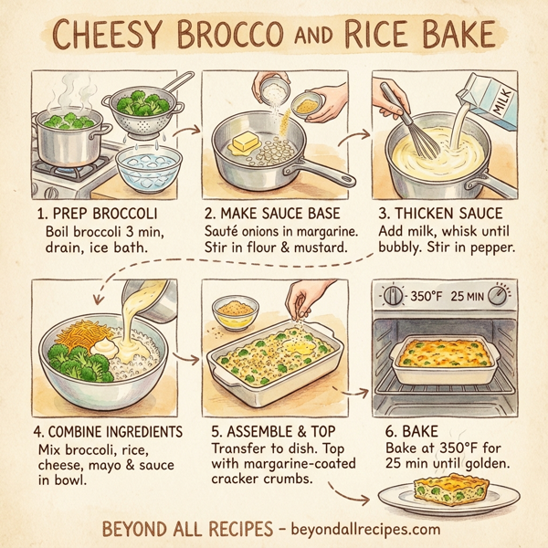 Cheesy Broccoli and Rice Bake instructions
