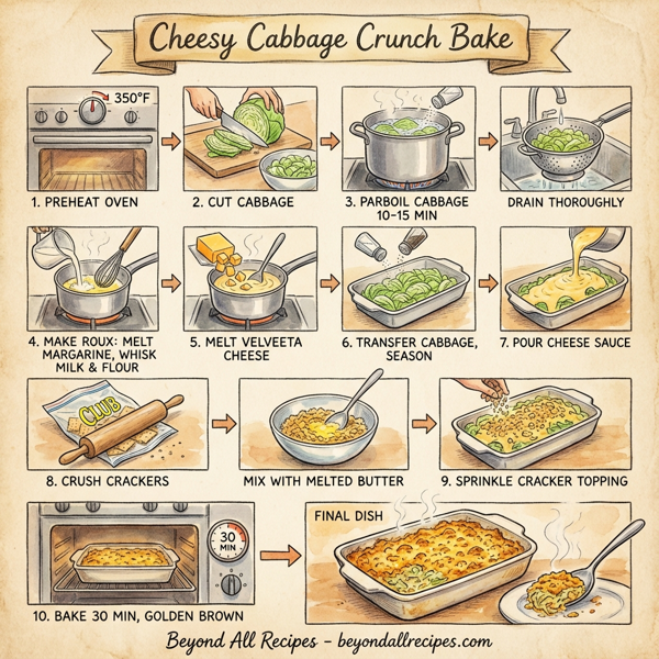 Cheesy Cabbage Crunch Bake instructions