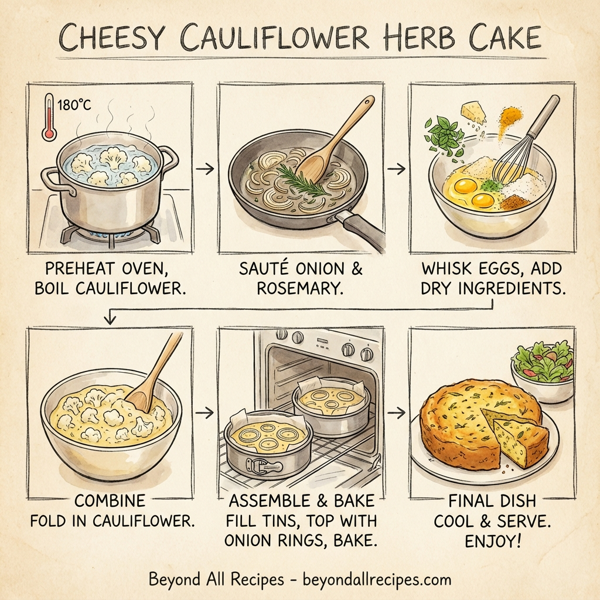 Cheesy Cauliflower Herb Cake instructions