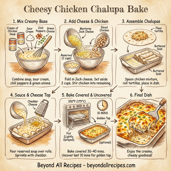 Cheesy Chicken Chalupa Bake instructions