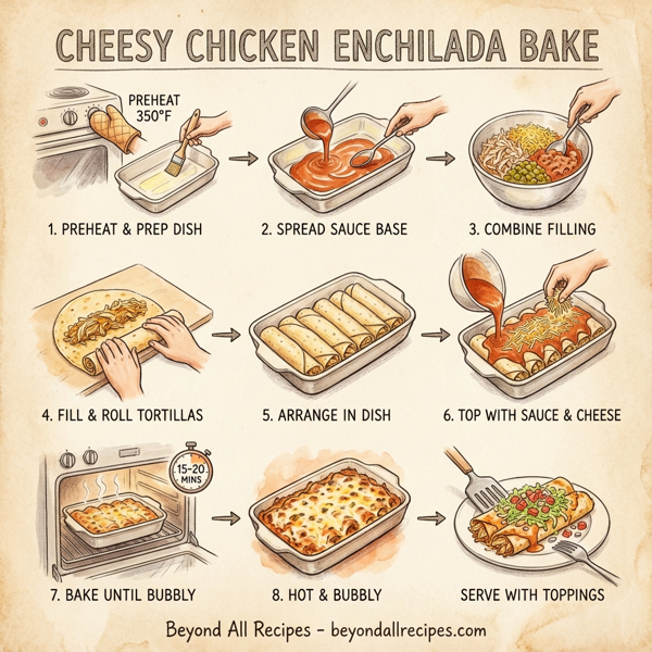 Cheesy Chicken Enchilada Bake instructions