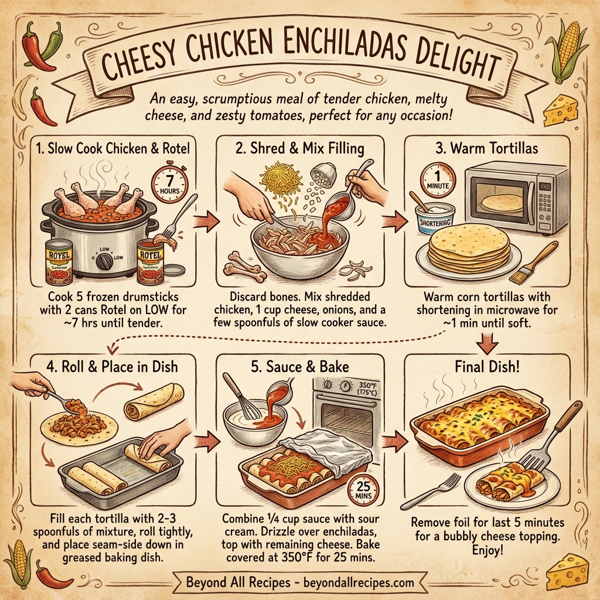 Cheesy Chicken Enchiladas Delight instructions
