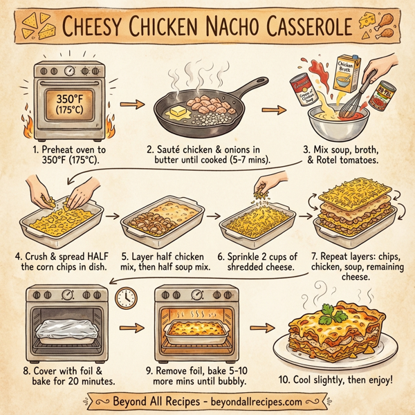 Cheesy Chicken Nacho Casserole instructions