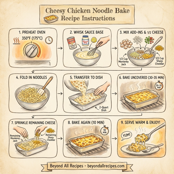 Cheesy Chicken Noodle Bake instructions