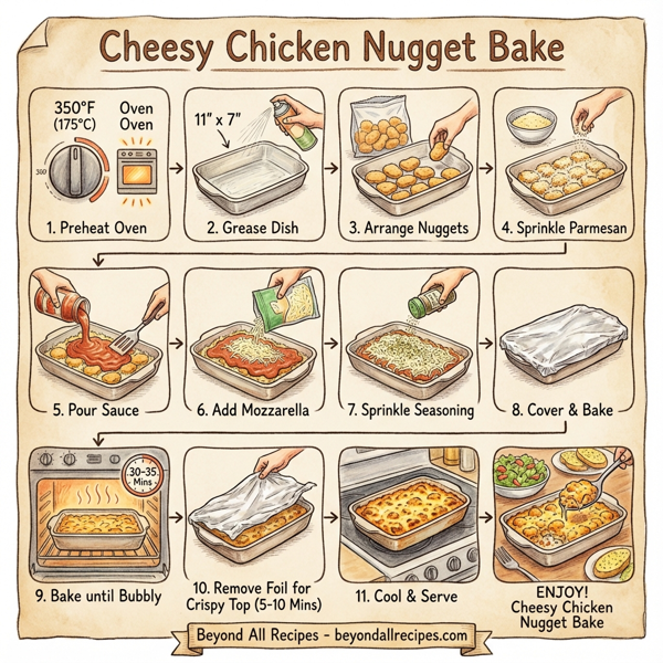 Cheesy Chicken Nugget Bake instructions
