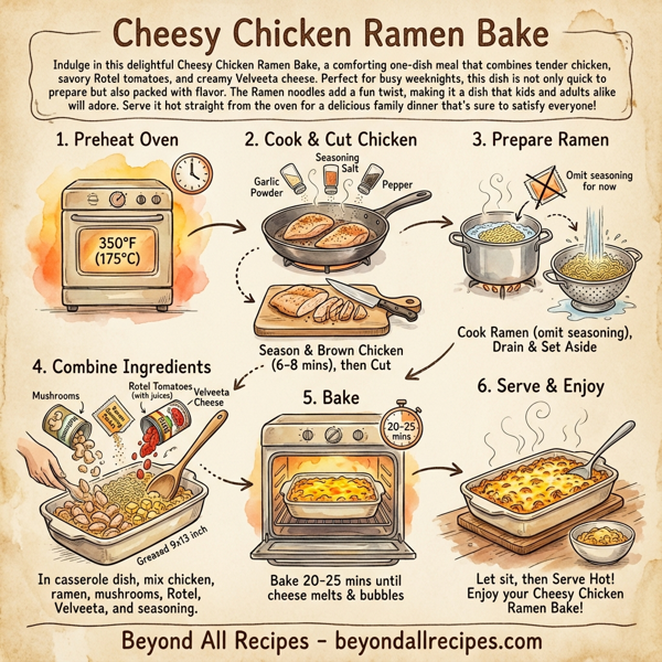 Cheesy Chicken Ramen Bake instructions
