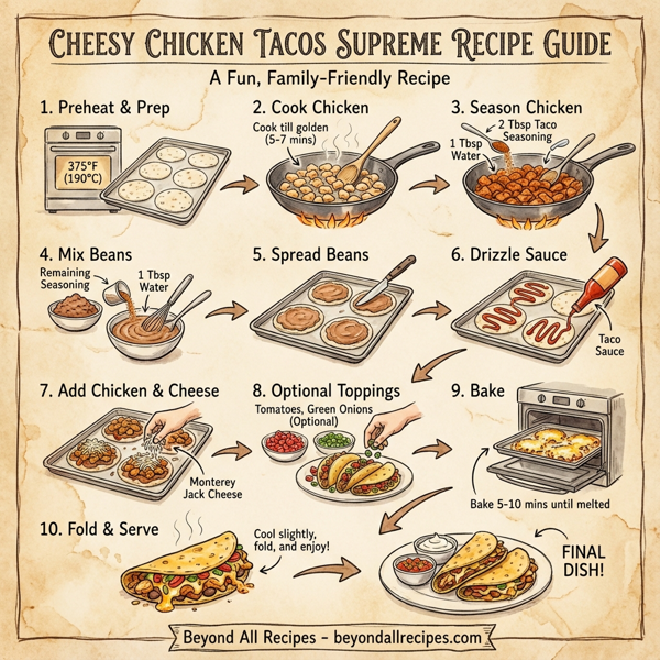 Cheesy Chicken Tacos Supreme instructions