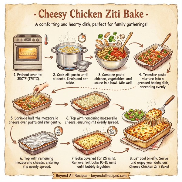 Cheesy Chicken Ziti Bake instructions