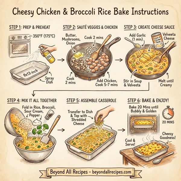 Cheesy Chicken & Broccoli Rice Bake instructions