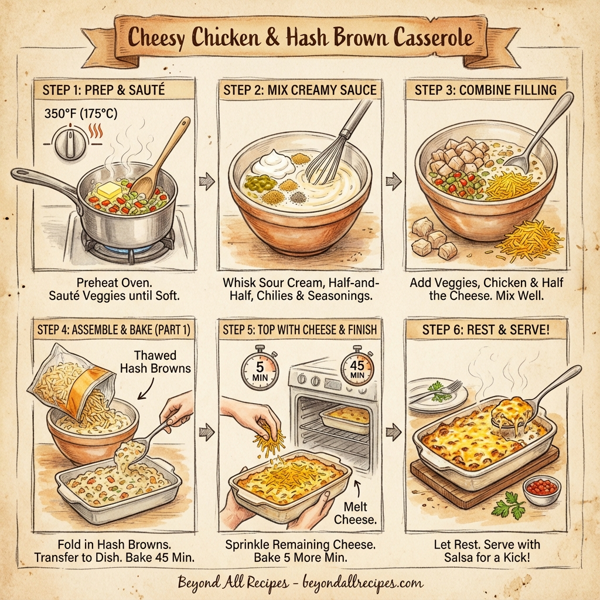 Cheesy Chicken & Hash Brown Casserole instructions