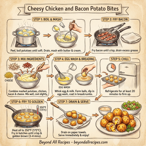Cheesy Chicken and Bacon Potato Bites instructions